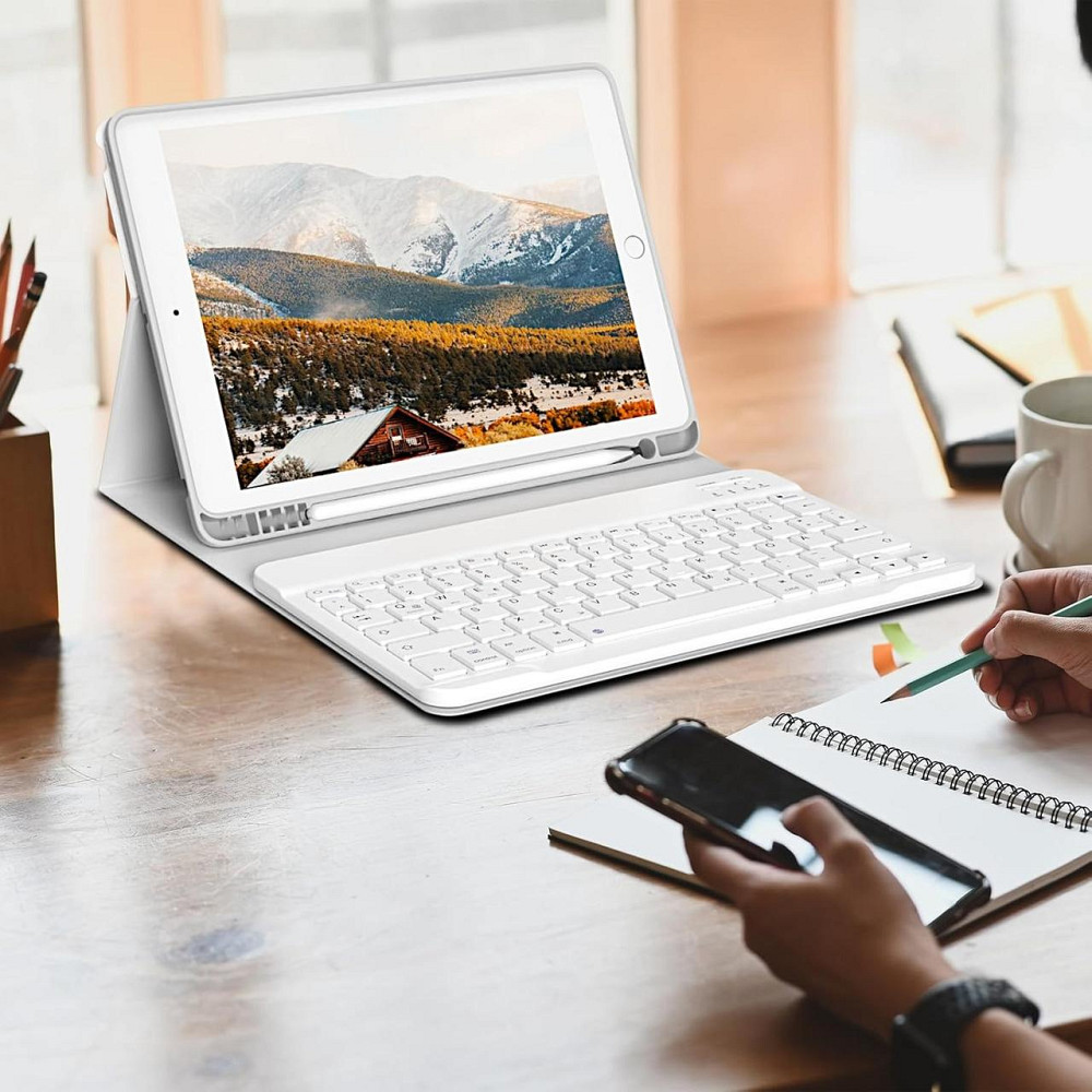Защитный чехол с Bluetooth клавиатурой для iPad 9th/8th/7th Generation 10.2 Inch 2021/2020/2019 Днепр - изображение 8