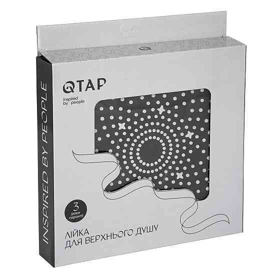 Лійка для верхнього душу Qtap Hlavova D 230 мм округла QTHLA107BLM45788 Black Matt Київ