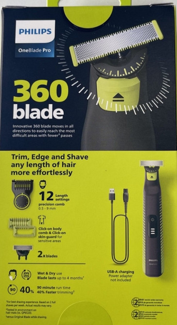 Триммер PHILIPS OneBlade Pro 360 оригинальный из нидерландов Киев - изображение 6