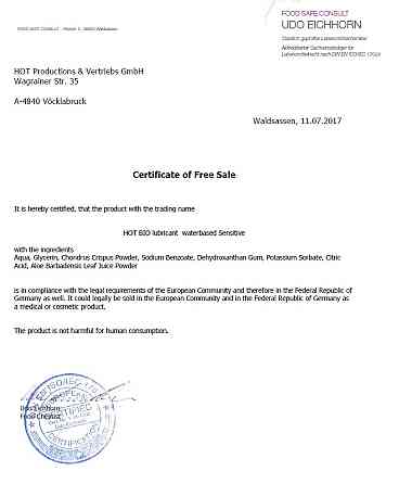 Органический лубрикант на водной основе Hot Bio Lube Sensitive, 50 мл Sex Aura Киев