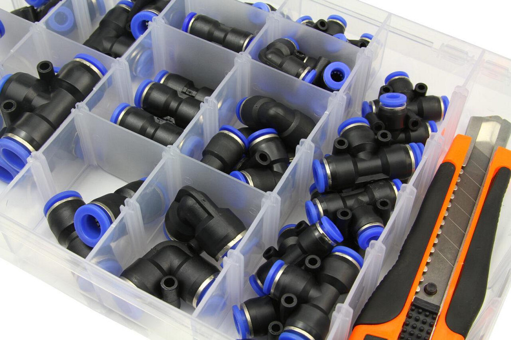 Набор разных быстросоединителей пневматических 4-12 мм 52 шт в кейсе Mar-Pol (M66572) Нововолынск - изображение 8