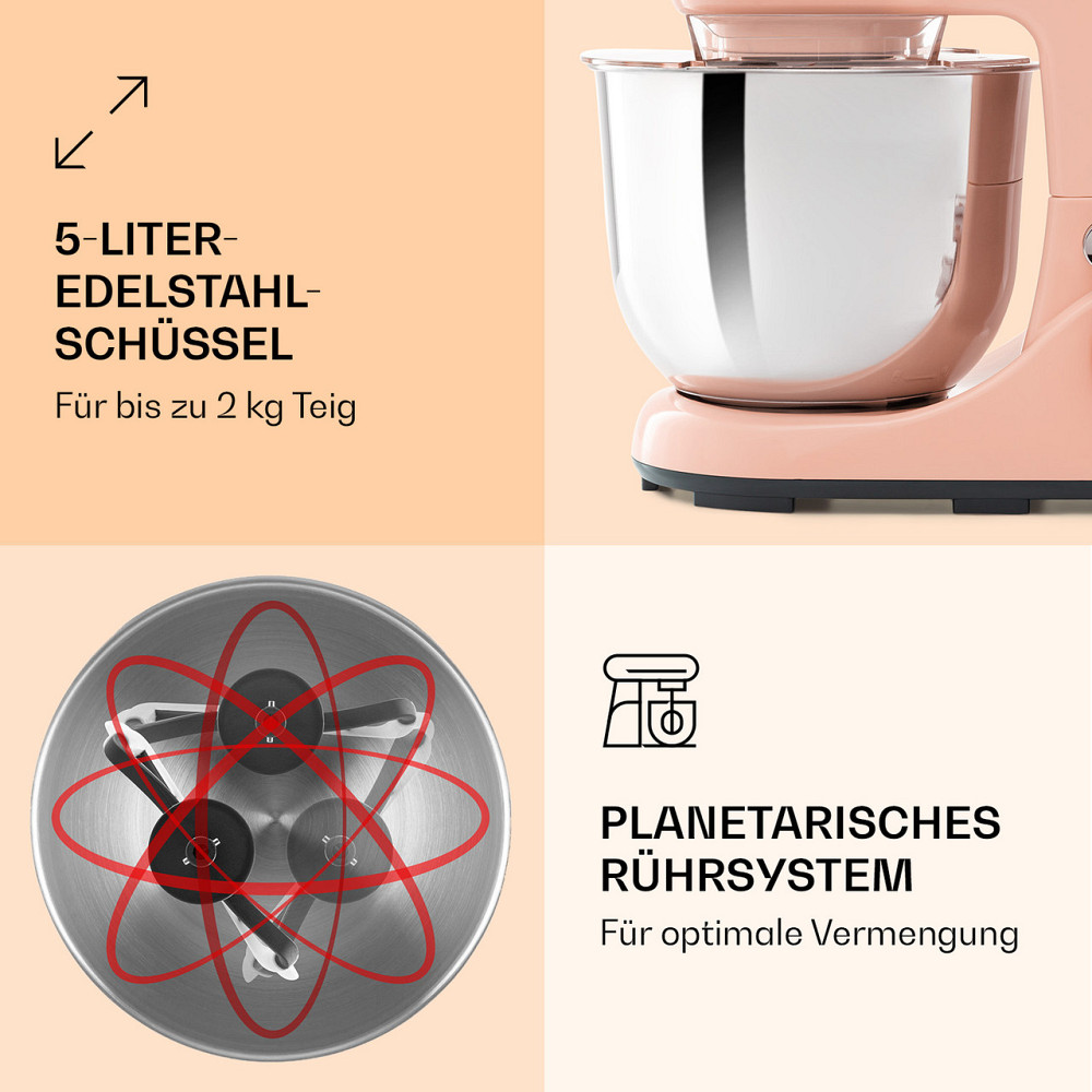 Кухонний комбайн Bella Pico 2G 1300W 1.7HP 6 рівнів 5 літрів кораловий (Німеччина, читати опис) Рівне - фото 4