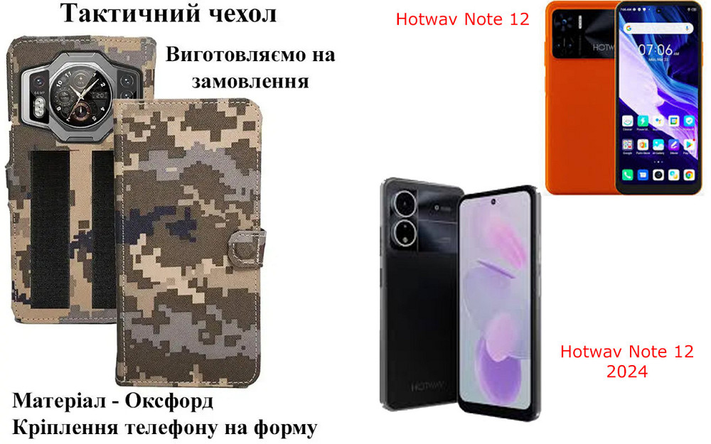 Тактичний чохол для Doogee X97, X97 Pro, кріпиться до спорядження на липучці Київ - фото 1