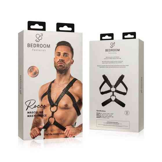 Портупея Bedroom Fantasies: Rocco Bondage Harness, чорна Sex Aura Київ