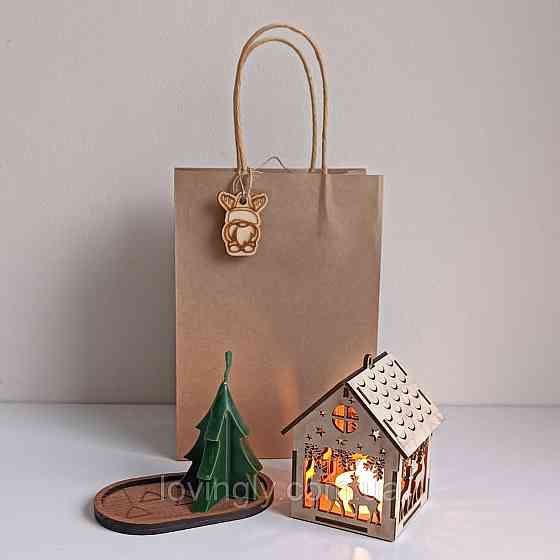 Маленький подарок - приветствие с праздником, новогодняя свеча ручной работы. Ирпень