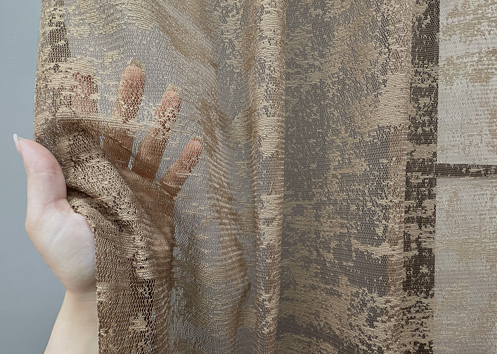 Кухонна арка VR-Textil № 000к жакард "Мармур Al-1" коричневий 280х170 см (51-230) Київ - фото 3