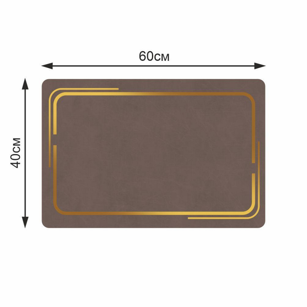 Суперпоглинаючий Діатомітовий Килимок Aquarius для ванної 40 х 60 см Коричневий Мармур Буча - фото 2