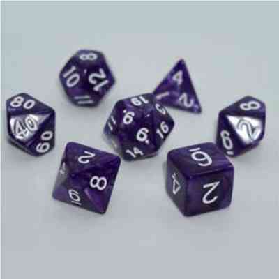Набор кубиков для настольных игр Games 7 Days Pearl 7 Dice Set - Dark Purple (g7dpearl04) Винница