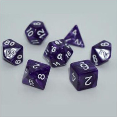 Набор кубиков для настольных игр Games 7 Days Pearl 7 Dice Set - Dark Purple (g7dpearl04) Винница - изображение 1