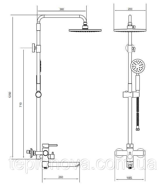 Душевая система VENTA VS633KS Черновцы - изображение 2