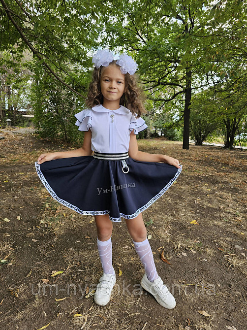 Школьная синяя юбка с буквами 116-146 Кривой Рог - изображение 5