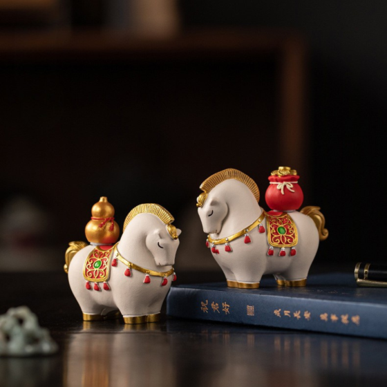 Фигурка Конь Немедленного счастья и здоровья 8.5 х 7 см Полистоун Символ 2026 года Одесса