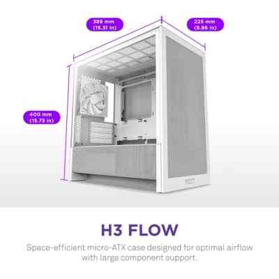 Корпус NZXT H3 Flow All White (CC-H31FW-01) Вінниця