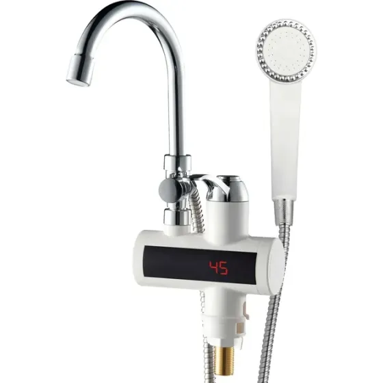 Проточний водонагрівач Zerix ELW22-E на мийку/умивальник з душем та індикатором температури Чернівці