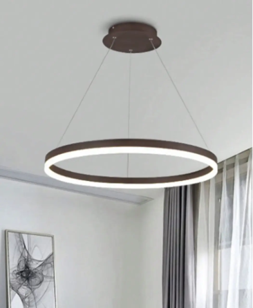 Светодиодная люстра Круг PJ812 (80см) Коричневая Винница