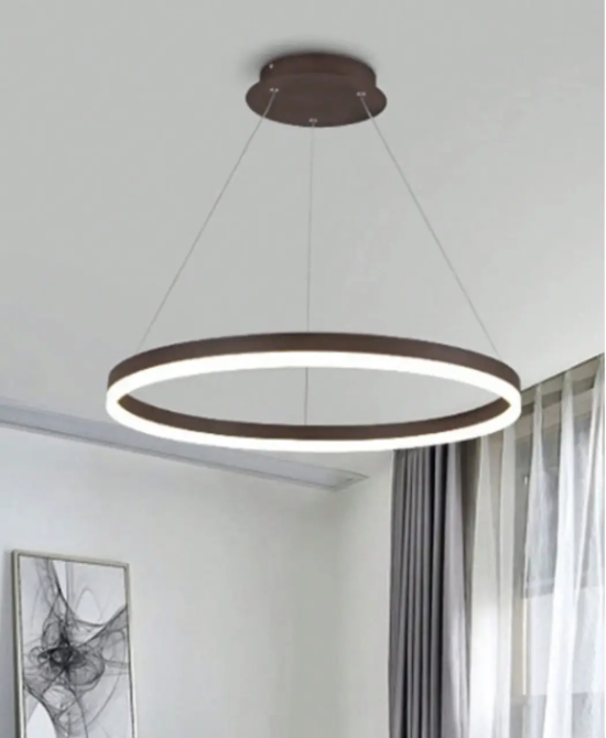 Светодиодная люстра Круг PJ812 (80см) Коричневая Винница - изображение 2