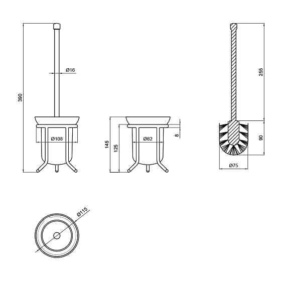Йоржик Lidz Oreo 0504 підлоговий (матове скло) LDORE0504CRM32477 Chrome Київ