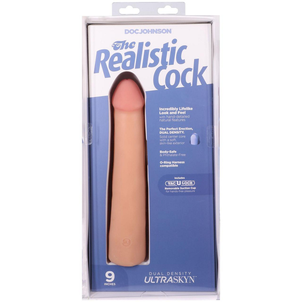 Фалоімітатор Doc Johnson The Realistic Cock ULTRASKYN - 9 Inch Vanilla Sex Aura Київ - фото 10