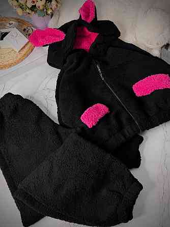 Жіноча повсякденна домашня плюшева піжама з вушками з турецького м'якого хутра Teddy Одеса