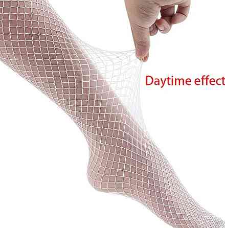 Люминесентные колготки в сеточку женские one size белый Киев