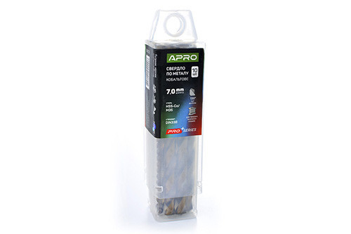 Сверло по металлу кобальтовое HSS-Co/M35 Ø7.0мм (тубус, кратно 10шт) PRO APRO Ровно - изображение 1