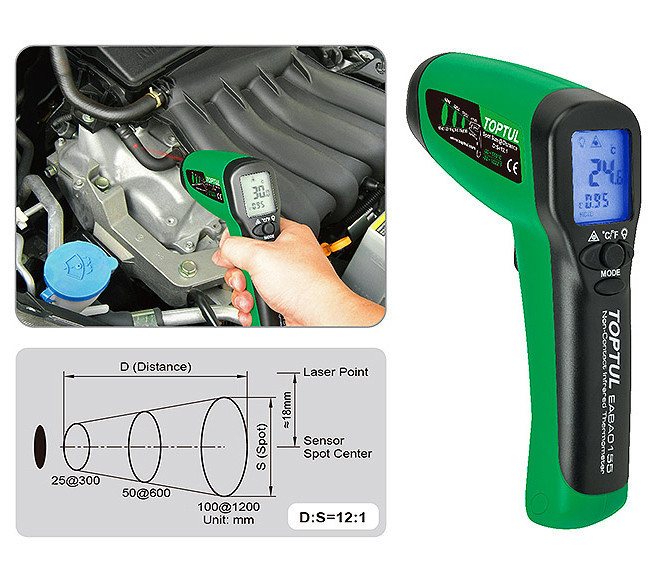 Пирометр (бесконтактный инфракрасный термометр) TOPTUL EABA0155 Чернигов - изображение 2