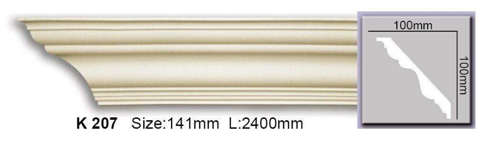 Карниз гладкий поліуретановий Harmony K 207 Дніпро - фото 1