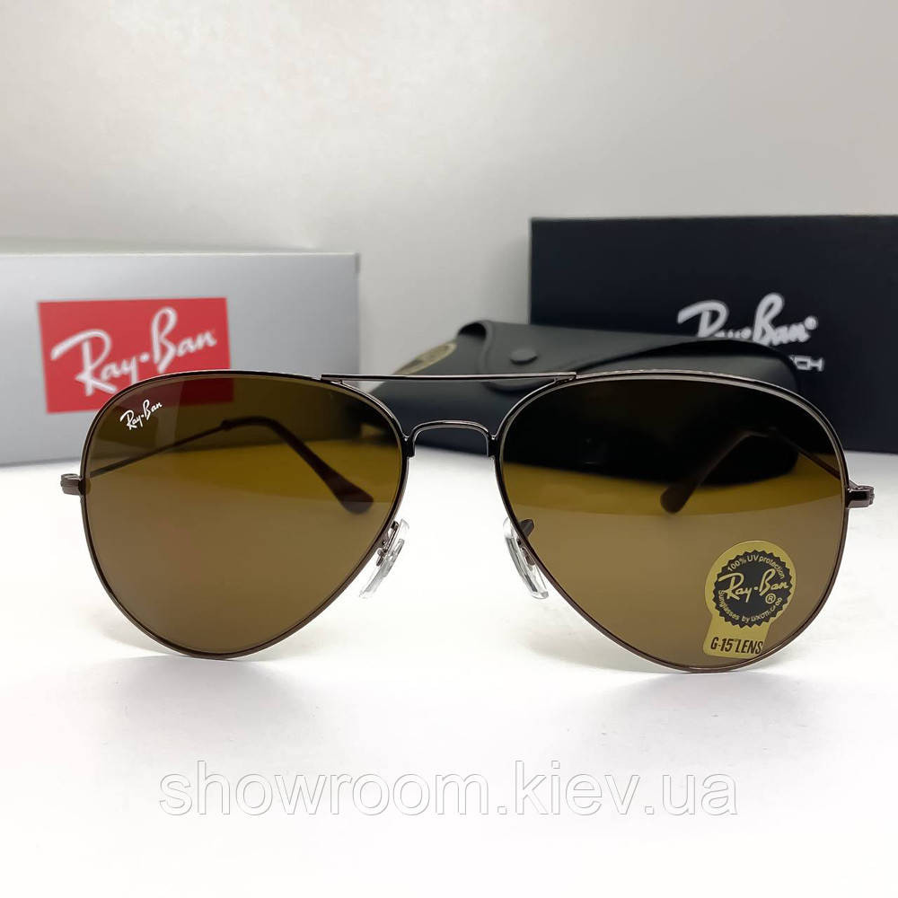 Мужские солнцезащитные очки RAY BAN 3025, 3026 aviator (2913) Киев - изображение 3