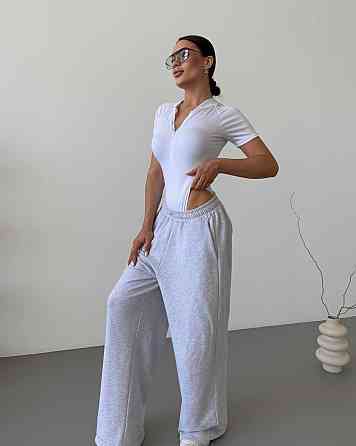 Жіночий базовий боді на блискавці мікродайвінг Білий, 46/48 Одеса