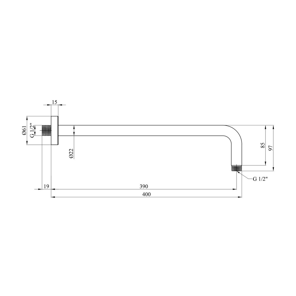 Держатель для душа Kroner Element 2142111438Z-3801 Киев - изображение 2