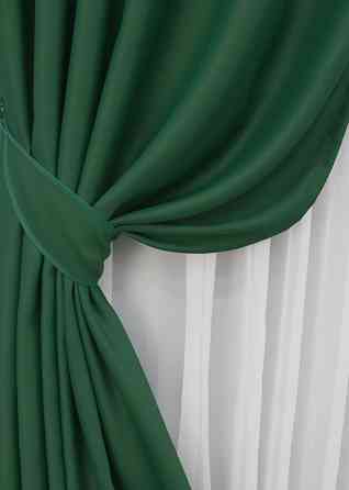 Комплект готовых штор VR-Textil Bagema Rvs № 1475ш Зеленый 100х275 см 2 шт (31-738) Киев