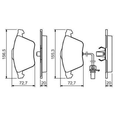 Гальмівні колодки Bosch 0 986 494 283 Вінниця