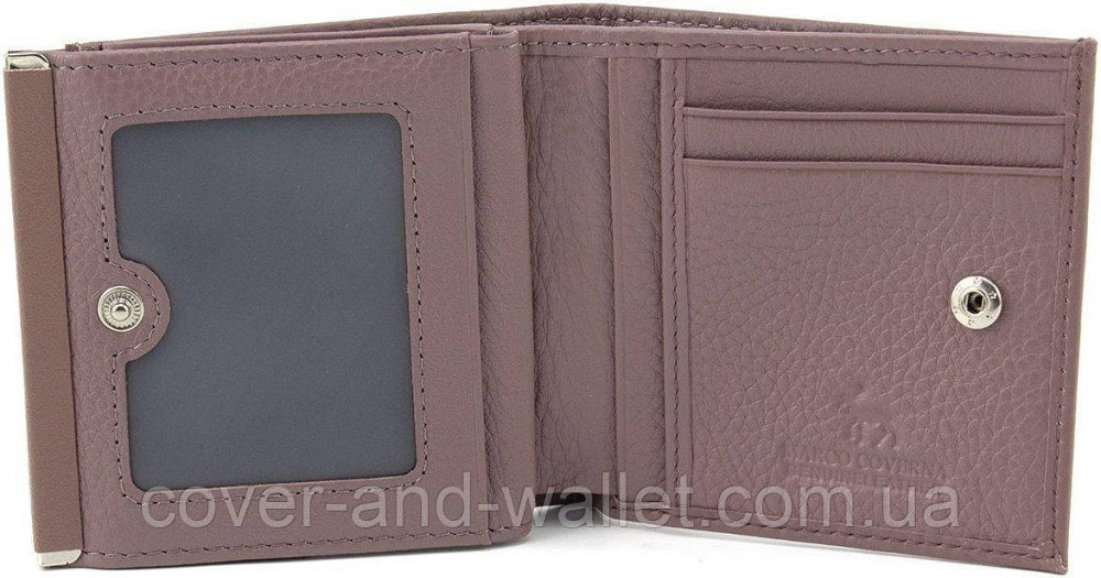 Пудровый женский кошелек небольшого размера из натуральной кожи Marco Coverna MC 213 Киев - изображение 7