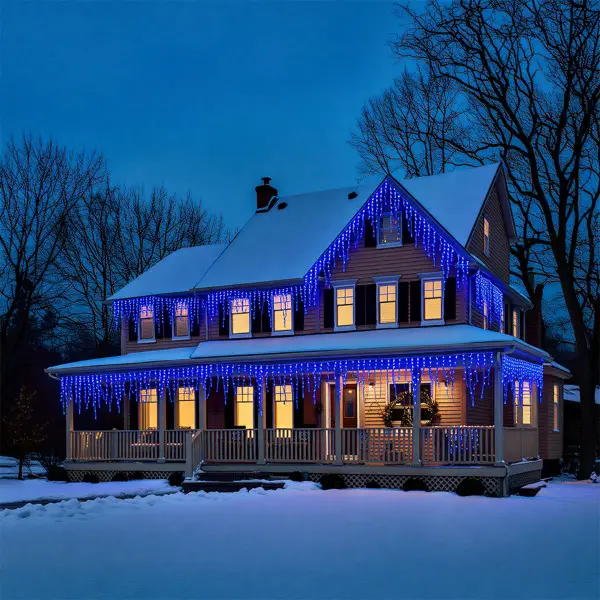 Garlando Вулична гірлянда Бахрома 50 м 600 LED білий провід Синій 50MWBL Коломия - фото 2