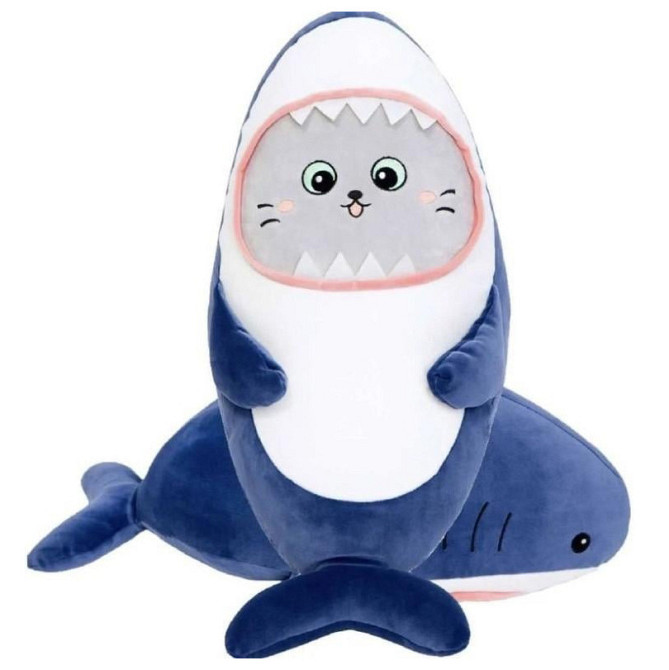 Дитяча м'яка іграшка "Кіт в костюмі акули" K15252, розмір 25 см Вінниця - фото 2