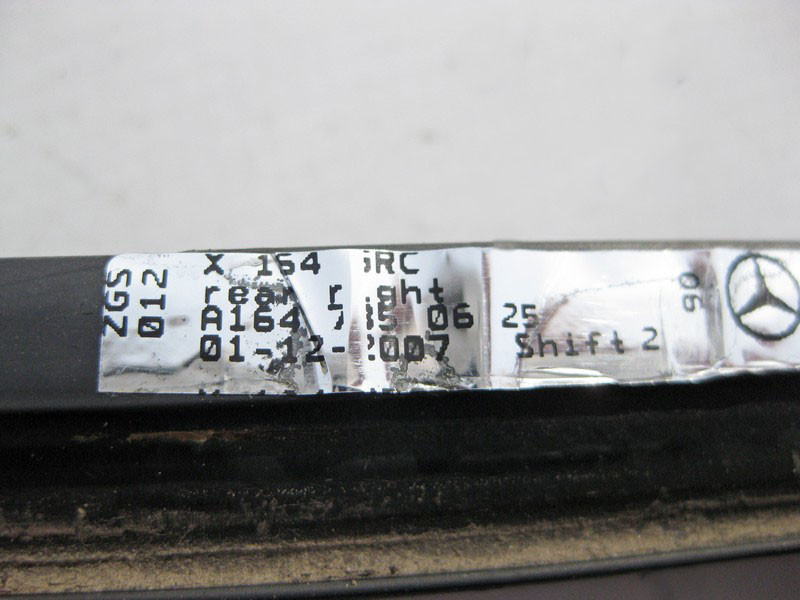 Mercedes-Benz  A1647350625 Гумове напрямне скло задніх правих дверей ML W164 GL X164 Одеса - фото 3