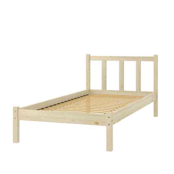 Односпальне дерев'яне ліжко Mebigrand MG02 Прозорий лак 90х200 см (MBG-21880) Дніпро