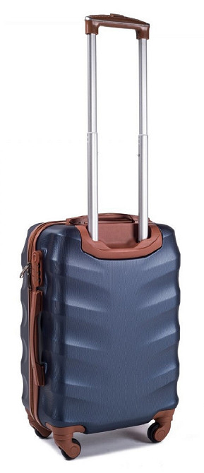 Чемодан пластиковый WINGS 402 малый темно-синий Киев - изображение 4