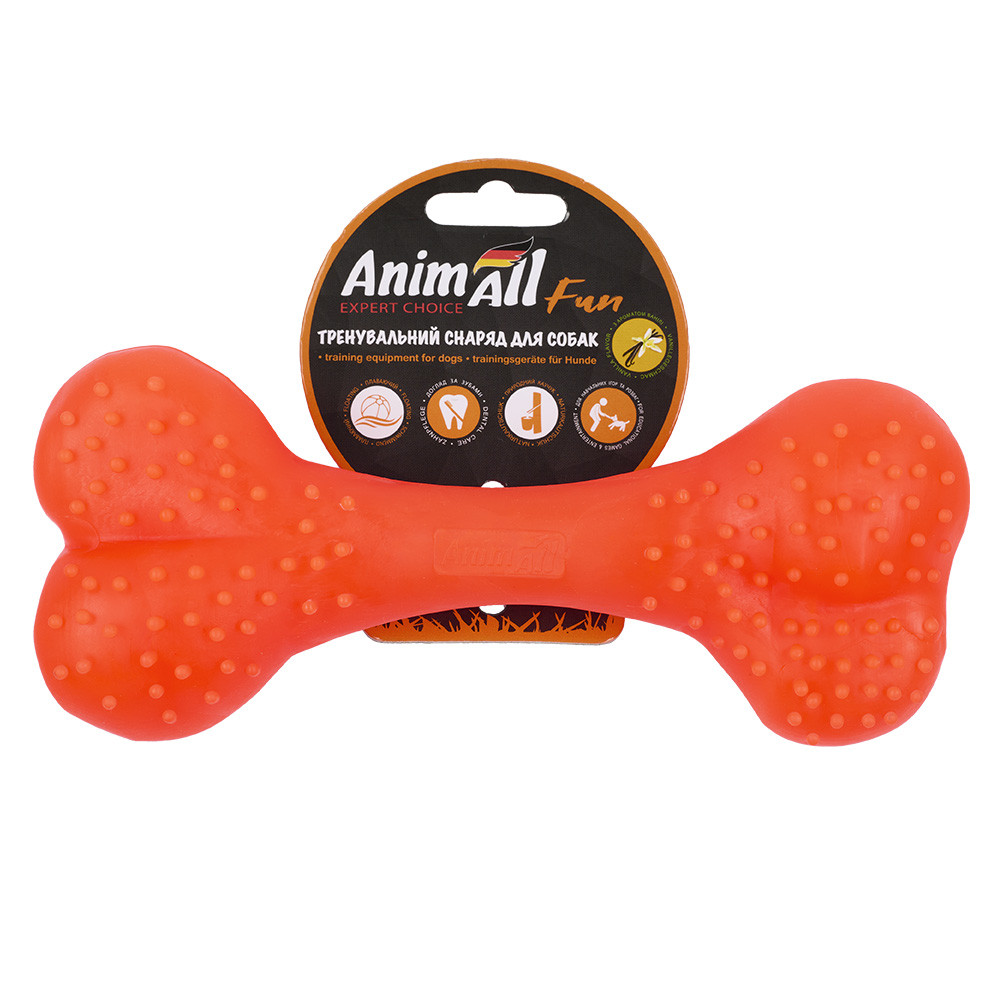 Іграшка AnimAll Fun кістка для собак, помаранчева, 25 см Київ - фото 1