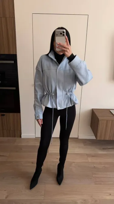 Женская замшевая куртка с талией Одесса - изображение 19