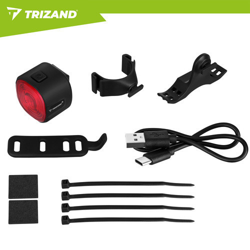 Задній велосипедний ліхтар USB червоний 6 режимів Trizand (27562) Нововолинськ - фото 8