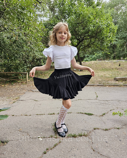 Шкільна блузка короткий рукав с фонариками на 128-140 Кривий Ріг - фото 8