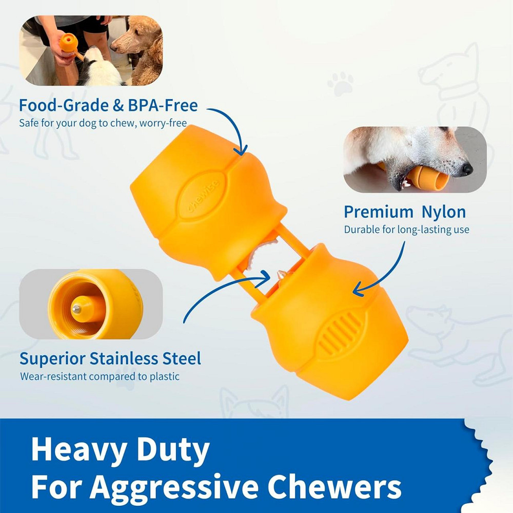 Держатель для bully sticks Chewise CHM201 Желтый Heavy Duty BPA-free Противозадыхающий для собак всех размеров Киев - изображение 4