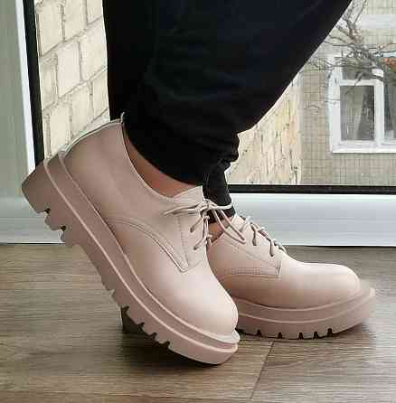 Жіночі Бежеві Туфлі Кросівки на Танкетці Сліпони Шкіряні Мокасини (розміри: 36,37,38,39,40,41) — 6-26х Дніпро