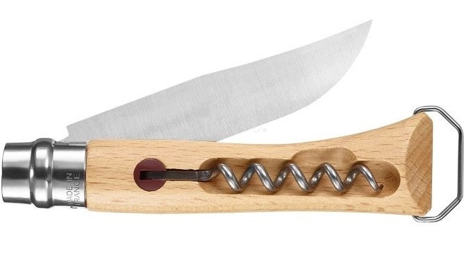Кухонный Нож складной с штопором и открывалкой Opinel No.10 