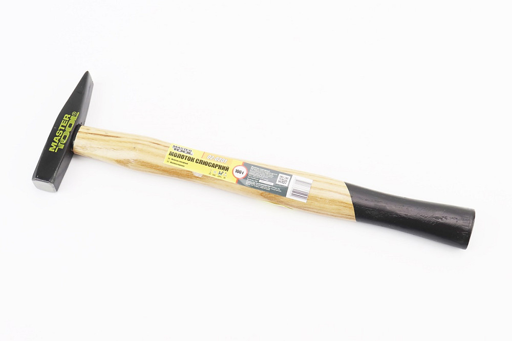 Молоток 100 г, ручка з дерева 02-0201 Київ - фото 1