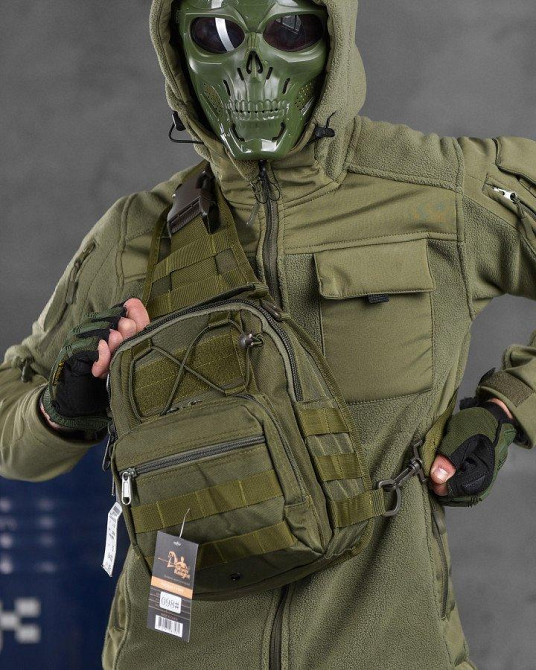 Рюкзак патрульный однолямочный SILVER KNIGHT 7л oliva ОИ2521 Одесса - изображение 1