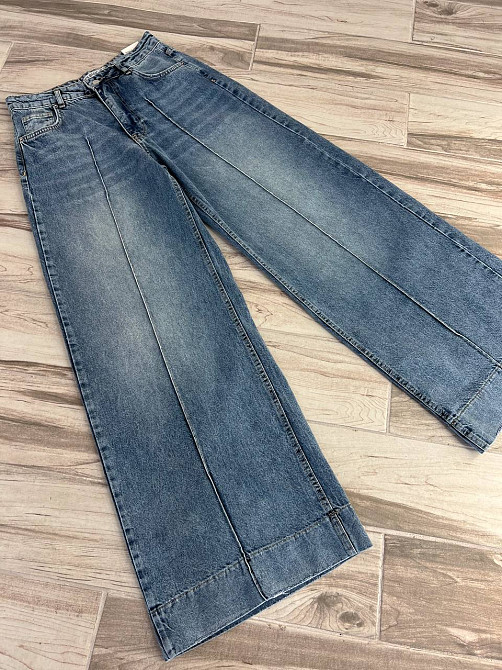 Джинси жіночі Its Basic 3717-31 PALAZZO jeans вільні палаццо широкі кльош стрілка довгі світло сині , світло-синій, 34, 34, 68 см, 98 см Київ - фото 4