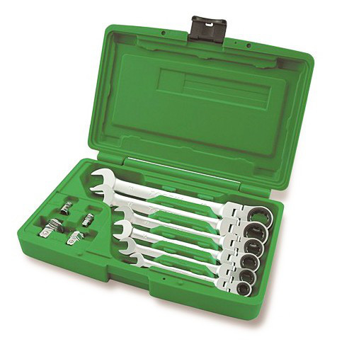 Набор ключей трещоточных комбинированных с шарниром TOPTUL 8-19мм + переходники GAAI1003 Одесса - изображение 1