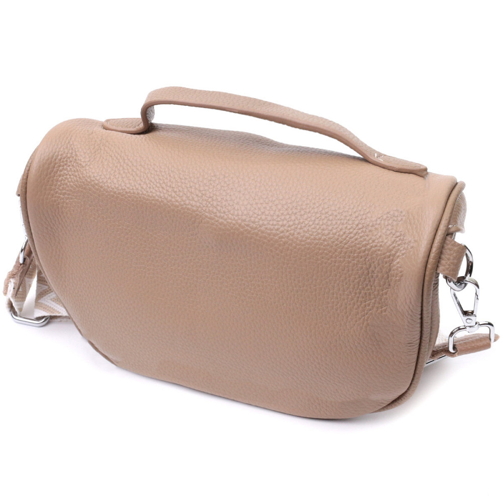 Летняя женская сумка через плечо в классическом цвете из натуральной кожи Vintage 22657 Бежевая Киев - изображение 2